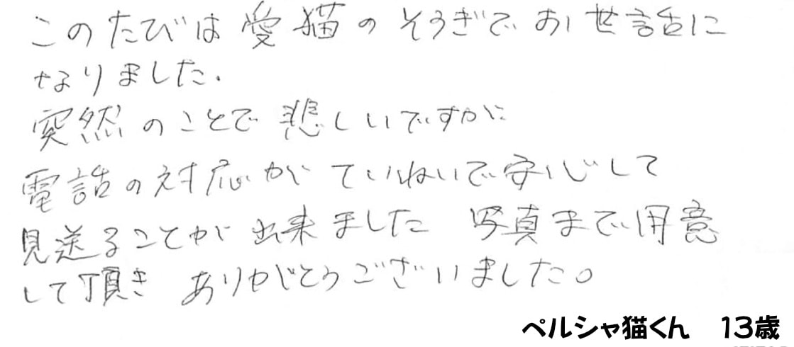 ご家族様の声