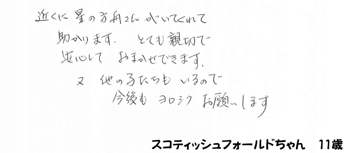 ご家族様の声